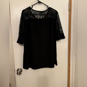 New Directions Black Lace Blouse
